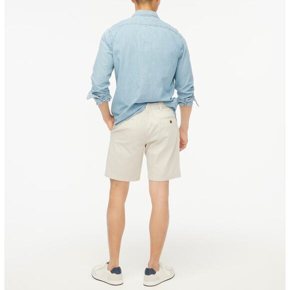 J.Crew 9" Flex Chino Short Mens Stone Beige Classic Preppy Coastal Size 38 NWT - Picture 3 of 14